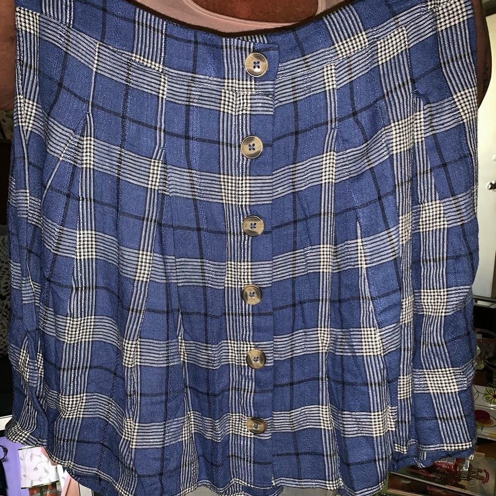 American Eagle blue pleated skirt